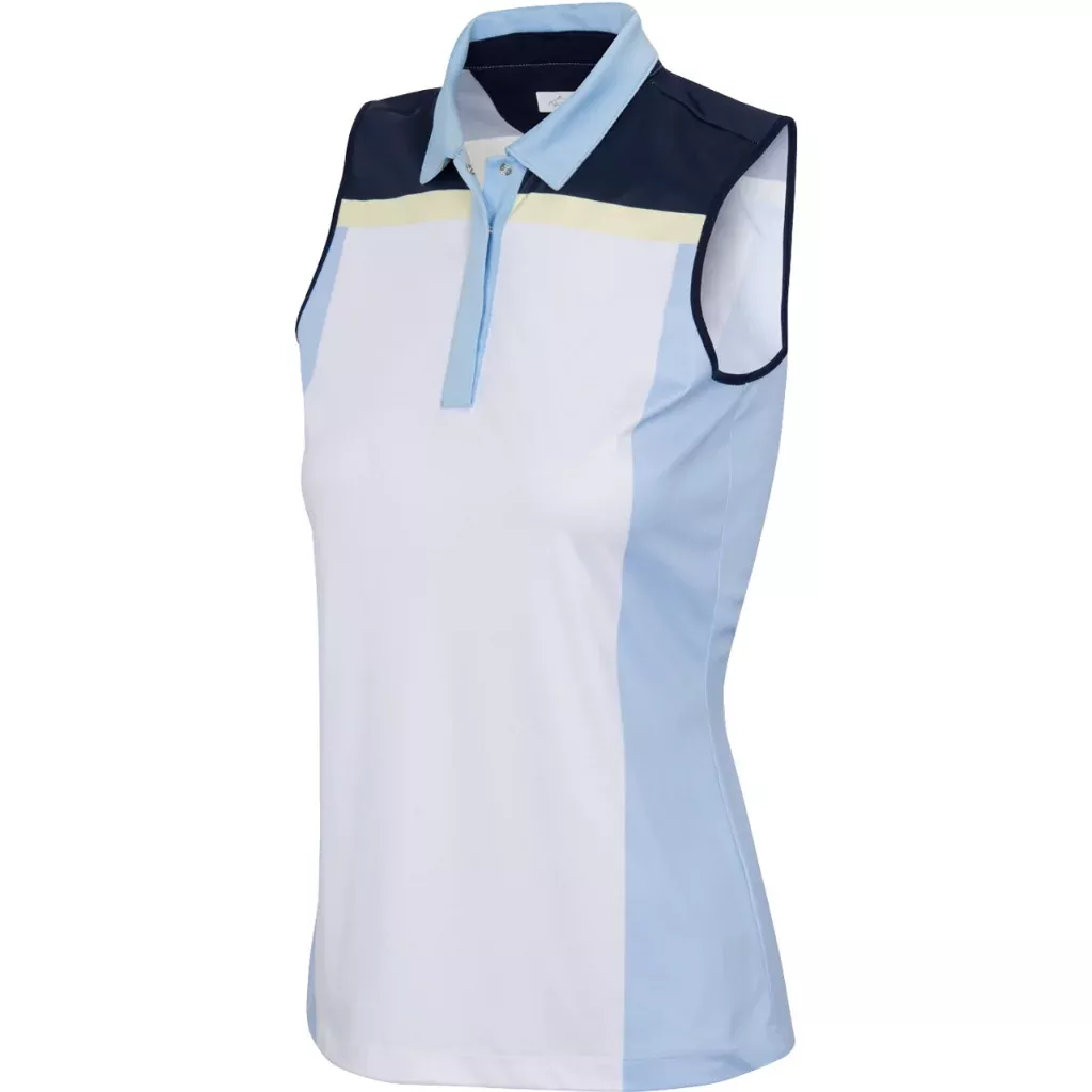 New Greg Norman Women's Bahia Sleeveless Golf Polo MSP75