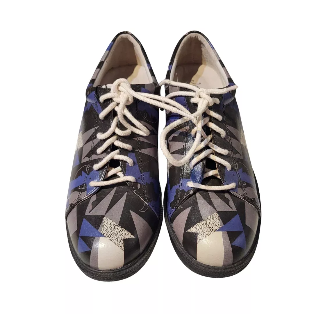 New Women's Icon Blue Pablo Picasso Graphic Golf Shoe Size 7.5 MSP195